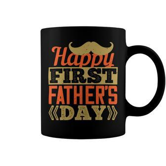 Happy First Fathers Day Dad T-Shirt Coffee Mug - Monsterry DE