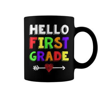 Hello First Grade Team 1St Grade Back To School Teacher Kids Coffee Mug - Seseable