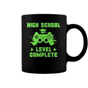 High School Level Complete Funny Video Gamer Graduation Coffee Mug | Mazezy