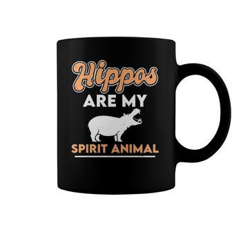 Hippos Are My Spirit Animal Hippopotamus Lover Retro Coffee Mug | Mazezy