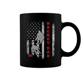 Hockey Dad US American Flag 4Th Of July Gift Coffee Mug - Seseable