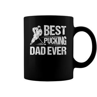 Hockey Player Best Pucking Dad Ever Hockey Father Hockey Pun Coffee Mug | Mazezy