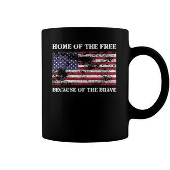 Home Of The Free Because Brave Grunge Coffee Mug | Mazezy