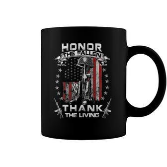 Honor The Fallen Thank The Living Memorial Day Veterans Day Coffee Mug | Mazezy