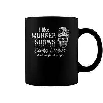 Horror True Crime Skull Cute Antisocial Goth Aesthetic Coffee Mug | Mazezy