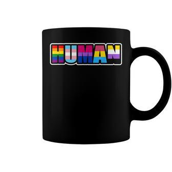 Human Lgbt Flag Gay Pride Month Transgender Coffee Mug | Mazezy