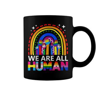 Human Lgbt Flag Gay Pride Month Transgender Rainbow Lesbian Coffee Mug | Mazezy
