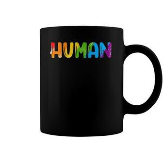Human Lgbt Rainbow Flag Gay Pride Month Transgender Coffee Mug | Mazezy