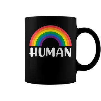 Human Rainbow Lgbt Pride Homo Lesbian Pride Coffee Mug - Seseable
