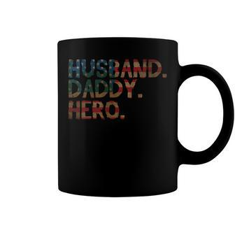 Husband Daddy Hero - 4Th Of July Fathers Day Dad Funny Coffee Mug - Seseable