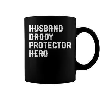 Husband Daddy Protector Hero 4Th Of July For Dad Coffee Mug - Seseable