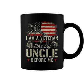 I Am A Veteran Like My Uncle Before Me Army Dad 4Th Of July Coffee Mug - Seseable