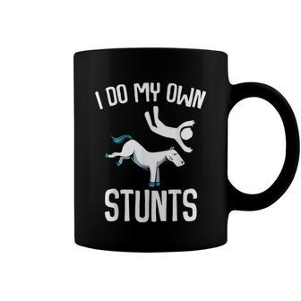 I Do My Own Stunts Get Well Funny Horse Riders Animal Coffee Mug - Monsterry UK