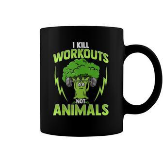 I Kill Workouts Not Animals For Vegan Vegetarian Athlete Coffee Mug | Mazezy