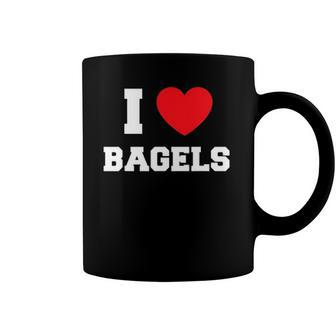 I Love Bagels Beigel Heart Gift Coffee Mug | Mazezy