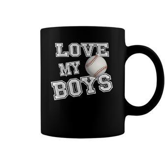 I Love My Boys Baseball For Moms-Cute Baseball Mom Coffee Mug | Mazezy