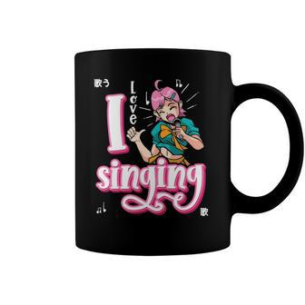 I Love Singing - Music Acapella Anime Singer Girl Coffee Mug | Mazezy UK