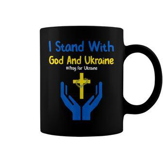 I Stand With God And Ukraine Christian Cross Faith Christ Coffee Mug - Seseable