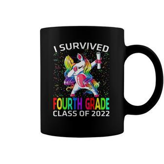 I Survived Fourth Grade Class Of 2022 Graduate Unicorn Coffee Mug | Mazezy
