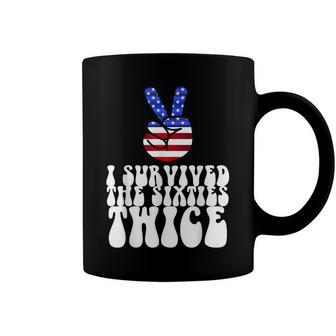 I Survived The Sixties Twice Birthday Gift Peace 60S Coffee Mug - Seseable