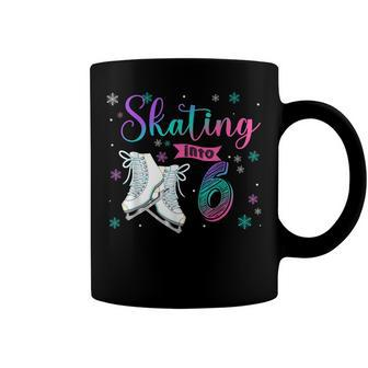 Ice Skating Rolling 6Th Birthday Party Girl Family Matching Coffee Mug - Seseable