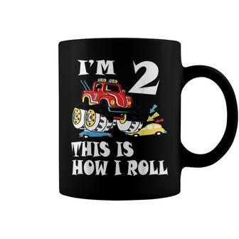 Im 2 This Is How I Roll Monster Truck 2Nd Birthday Boy Gift Coffee Mug - Seseable