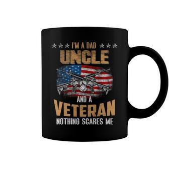 Im A Dad Uncle And A Veteran Fathers Day Fun 4Th Of July Coffee Mug - Seseable