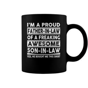 Im A Proud Father In Law Of A Freaking Awesome Son In Law Essential Coffee Mug | Mazezy