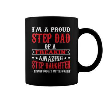 Im A Proud Stepdad Of A Freaking Amazing Fathers Day Coffee Mug | Mazezy