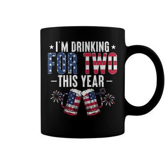 Im Drinking For Two Pregnancy 4Th Of July Men New Dad Coffee Mug - Seseable