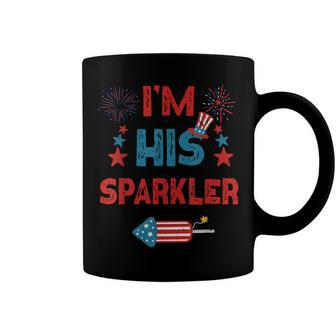 Im His Sparkler 4Th Of July Fireworks Matching Couples Coffee Mug - Seseable