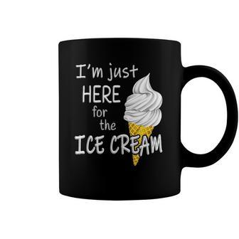 Im Just Here For The Ice Cream Summer Funny Cute Vanilla Coffee Mug | Mazezy