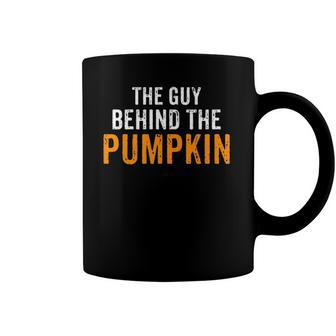 Im The Guy Behind The Pumpkin Dad Pregnancy Halloween Couple Coffee Mug | Mazezy