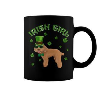 Irish Girl Leprechaun Poodle Dog St Patricks Day Kids Coffee Mug | Favorety DE