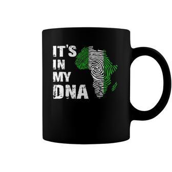Its In My Dna Proud Nigeria Africa Usa Fingerprint Coffee Mug | Mazezy