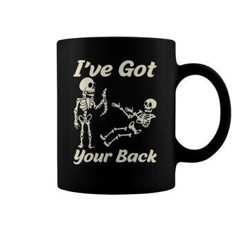 Ive Got Your Back Halloween Skeleton Skull Coffee Mug | Mazezy