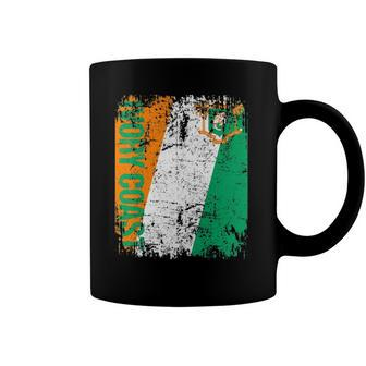Ivory Coast Flag Vintage Distressed Ivory Coast Coffee Mug | Mazezy