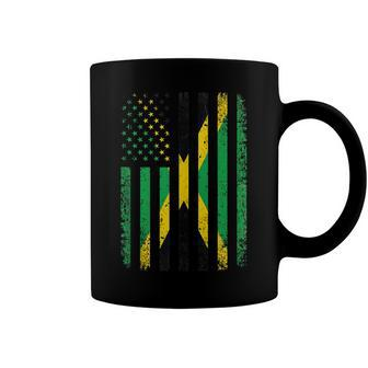 Jamaica Usa Flag 4Th Of July Patriots American Jamaican Flag Coffee Mug - Seseable