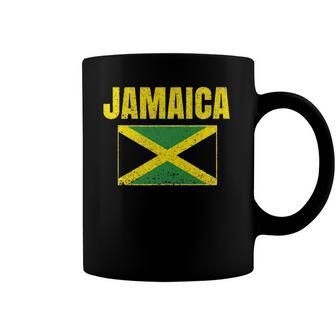 Jamaican Flag Vintage Jamaica Pride Map Country Gift Coffee Mug | Mazezy