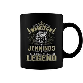 Jennings Name Gift Team Jennings Lifetime Member Legend Coffee Mug - Seseable