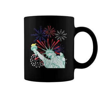 July 4Th S Fireworks Statue Of Liberty Coffee Mug | Mazezy