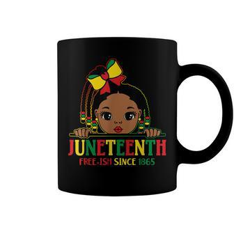 Juneteenth Free Ish Since 1865 Black Girl Melanin Queen Kid Coffee Mug - Seseable