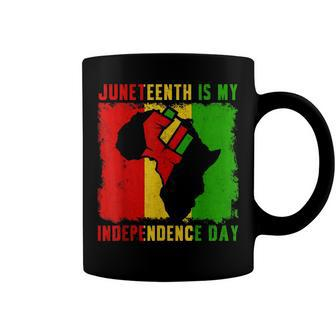 Juneteenth Is My Independence Day 4Th July Black Afro Flag Coffee Mug - Seseable