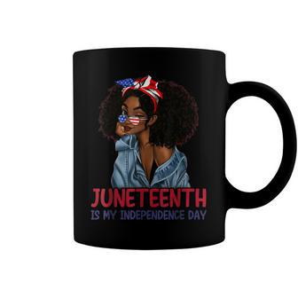 Juneteenth Is My Independence Day 4Th Of July Black Afro Coffee Mug - Seseable