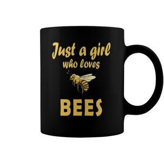Just A Girl Who Loves Bees Beekeeping Funny Bee Women Girls Coffee Mug | Mazezy