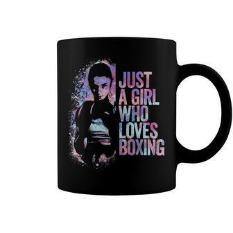 Just A Girl Who Loves Boxing Ink Splatter Coffee Mug | Favorety AU