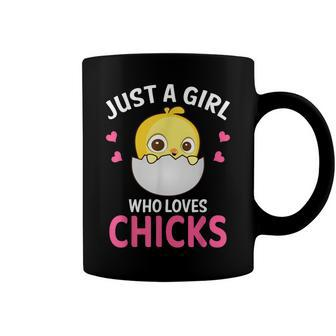 Just A Girl Who Loves Chicks I Kids I Toddler Chick Coffee Mug - Seseable