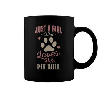 Just A Girl Who Loves Her Pit Bull Dog Lover Coffee Mug | Mazezy