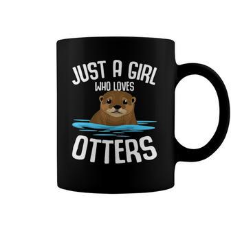 Just A Girl Who Loves Otters Girls Kids Otter Coffee Mug | Mazezy