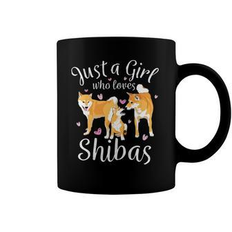 Just A Girl Who Loves Shibas Cute Shiba Inu Lover Gift Coffee Mug | Mazezy